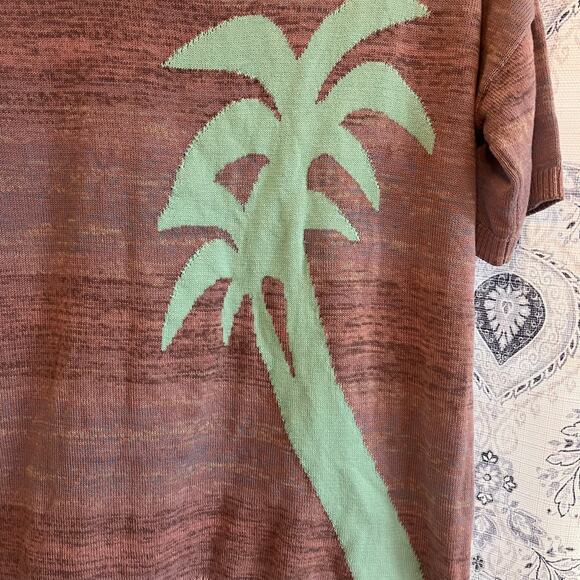 Soft Surroundings Lavender Palm Tree Sweater Tunic Size Medium - Picture 3 of 6